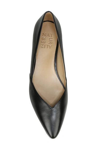 Shop Naturalizer Havana Pointed Toe Flat In Black Leather