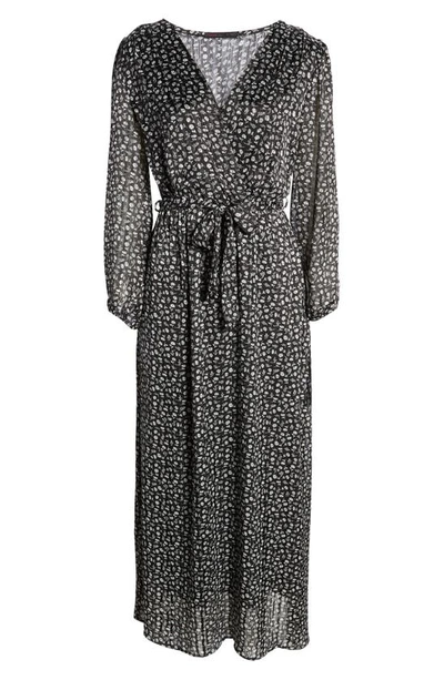 Shop Fraiche By J Nare Floral Long Sleeve Maxi Dress In Black