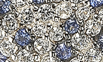 Suzy Levian Sterling Silver Pave Cz Butterfly Pendant Necklace In Blue