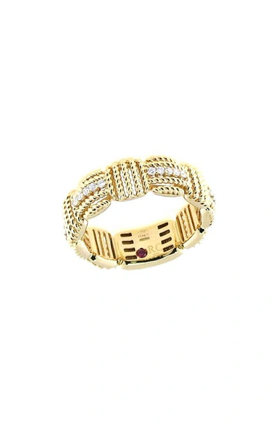 Shop Roberto Coin Opera Diamond Ring In Yellow Gold/ Diamond