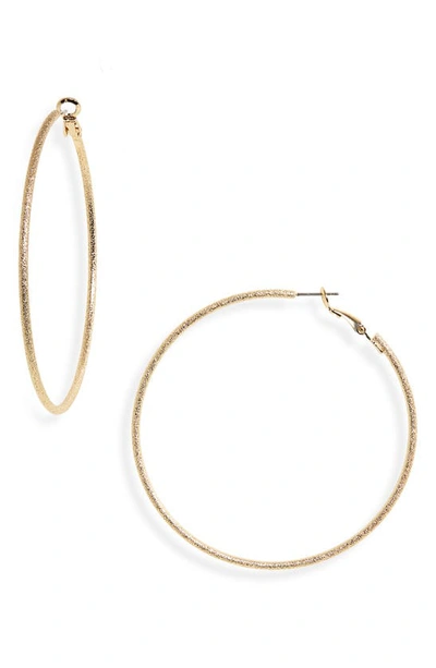 Shop Nordstrom Thin Hoop Earrings In Gold