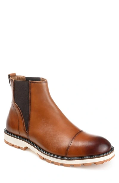 Shop Thomas & Vine Thomas And Vine Jaylon Cap Toe Chelsea Boot In Cognac