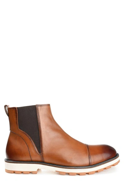 Shop Thomas & Vine Thomas And Vine Jaylon Cap Toe Chelsea Boot In Cognac