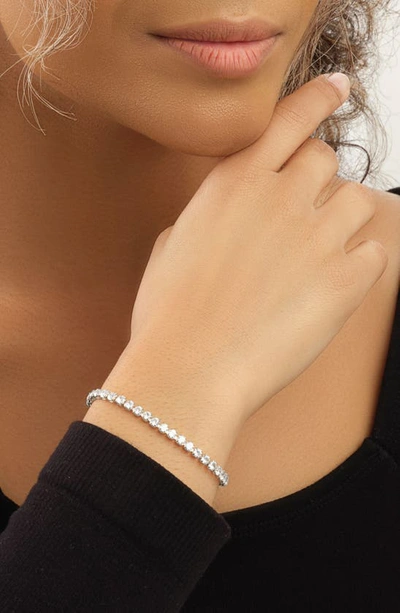 Sterling Forever Cz Bolo Slider Bracelet In Gold