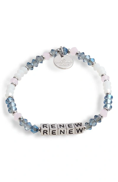 Shop Little Words Project Renew Bracelet In Blue/ White/ Silver