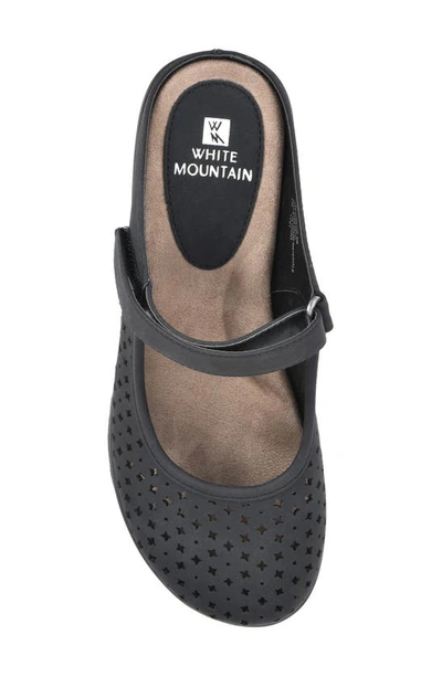 Shop White Mountain Vinto Mary Jane Mule In Black/ Sueded/ Smooth