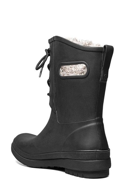 Bogs Amanda Ii Lace-up Waterproof Boot In Black