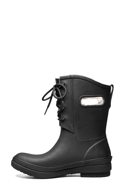 Bogs Amanda Ii Lace-up Waterproof Boot In Black