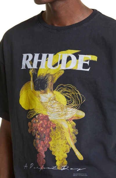Shop Rhude A Perfect Day Graphic Tee In Black