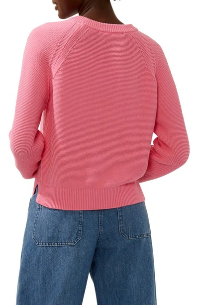 Shop French Connection Lilly Mozart Cotton Sweater In Aurora Pink