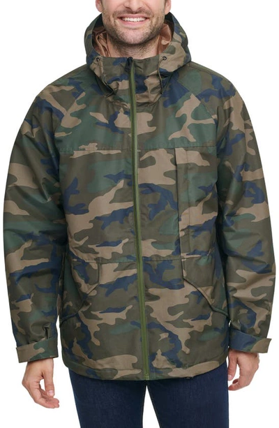 Levi's Levis Peromance Rain Slick Hooded Jacket In Camouflage