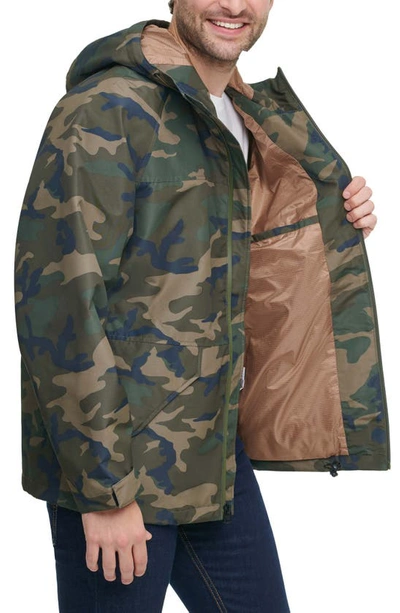 Levi's Levis Peromance Rain Slick Hooded Jacket In Camouflage