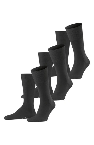 Falke Tiago 3-pack Dress Socks In Black