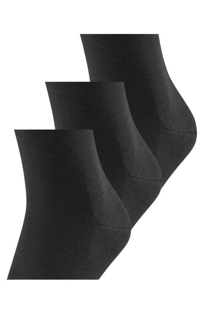 Shop Falke Airport 3-pack Dress Socks In Black