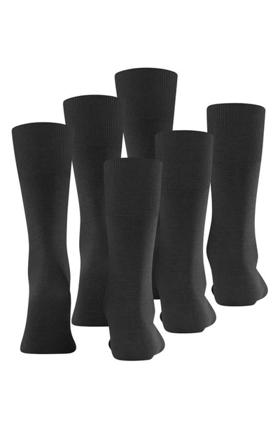 Shop Falke Airport 3-pack Dress Socks In Black