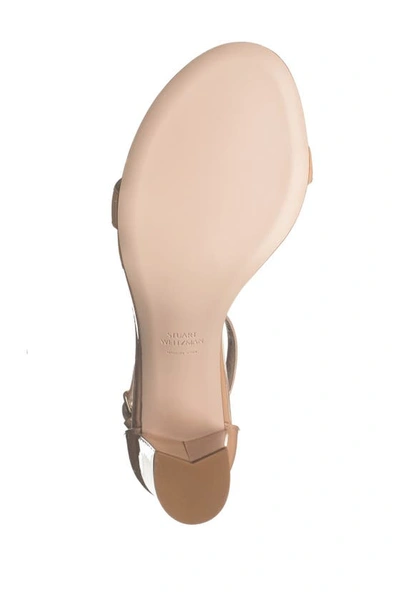 Shop Stuart Weitzman Nearlynude Ankle Strap Sandal In Adobe