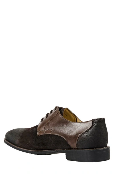 Shop Sandro Moscoloni Plain Toe Leather Derby In Brown