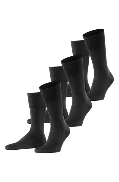 Shop Falke Tiago 3-pack Dress Socks In Black