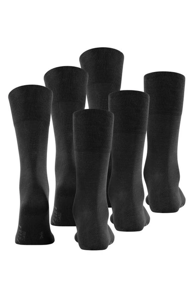 Shop Falke Tiago 3-pack Dress Socks In Black