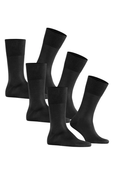 Shop Falke Tiago 3-pack Dress Socks In Black