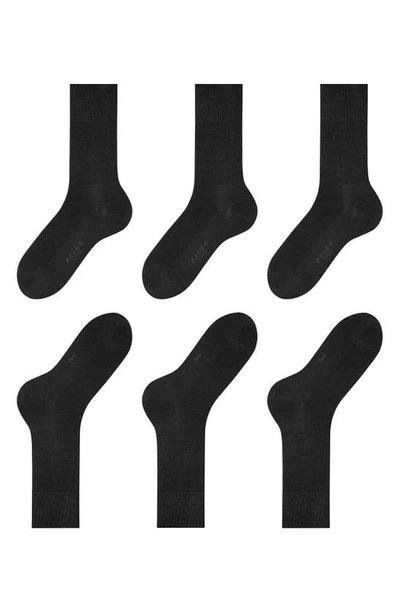 Shop Falke Tiago 3-pack Dress Socks In Black