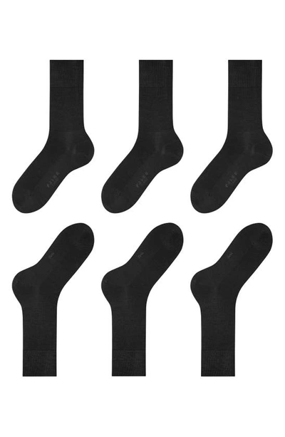 Falke Tiago 3-pack Dress Socks In Black