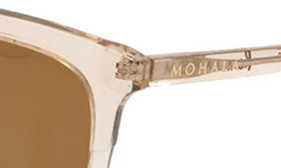 Shop Mohala Eyewear Keana 54mm Low Bridge Medium Width Polarized Square Sunglasses In Lychee Soda