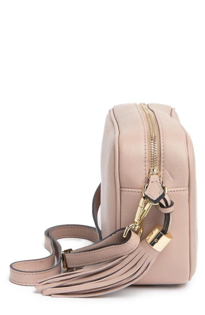 Shop Valentino By Mario Valentino Mia Leather Crossbody Bag In Nude