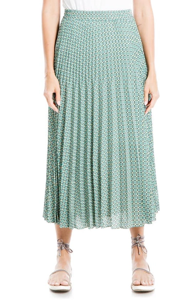 Shop Max Studio Pleated Midi Skirt In Green Cloverboard