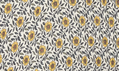 Shop Max Studio Pleated Midi Skirt In Cream/ Yellow Sunflower