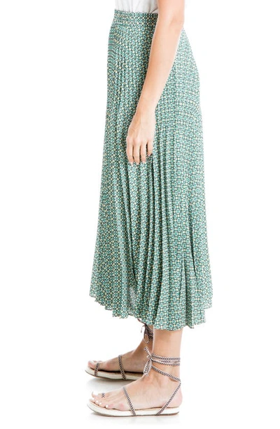 Shop Max Studio Pleated Midi Skirt In Green Cloverboard