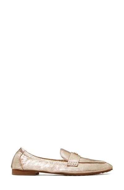 Tory Burch Metallic Medallion Ballet Loafers In Spark Gold