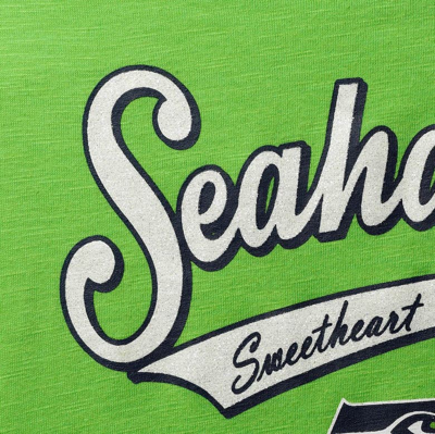 Shop Outerstuff Girls Preschool Neon Green Seattle Seahawks Diamond T-shirt & Leggings Set