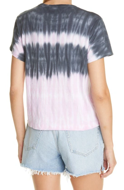 Shop Re/done X Hanes The Classic Tee In Blossom Stripe Tie Dye