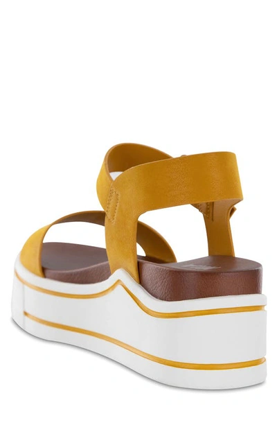 Shop Mia Olita Vegan Suede Platform Sandal In Mustard Br
