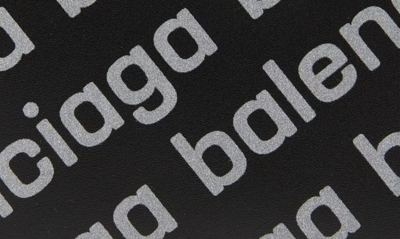 Shop Balenciaga Reflective Diagonal Logo Zip Card Case In Black/ Reflective