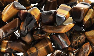 Bling Jewelry Chip Stone Wide Stretch Bracelet In Brown