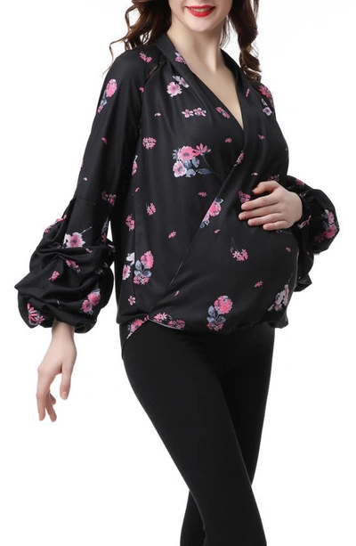 Kimi And Kai Brooklyn Maternity/nursing Top In Black