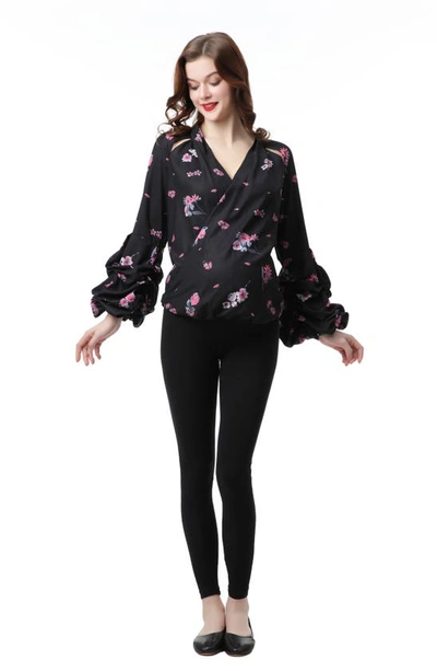 Kimi And Kai Brooklyn Maternity/nursing Top In Black