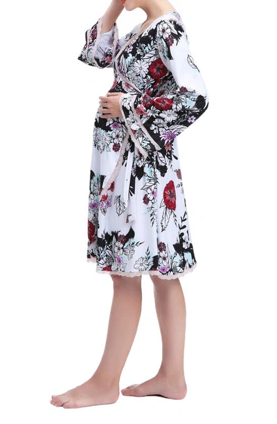 Kimi And Kai Gini Lounge Maternity Robe In White