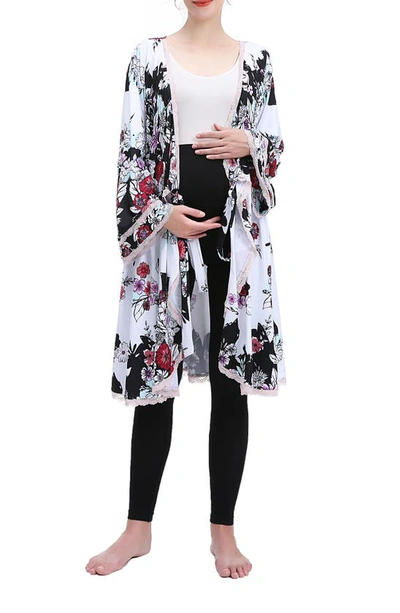 Kimi And Kai Gini Lounge Maternity Robe In White