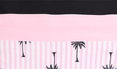 Shop Aqs Laser Bonded Bikini In Palms/ Pink/ Black