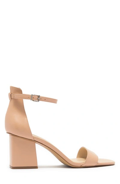 Shop Vince Camuto Margry Ankle Strap Block Heel Sandal In Biscuit