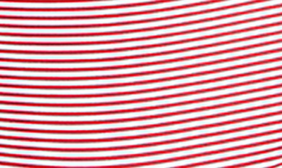 Shop Sea Level Cross Front Multifit Stripe One-piece Swimsuit In Red