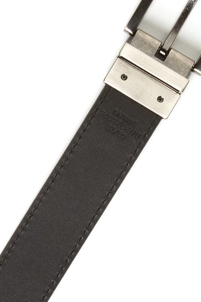 Shop Boconi Reversible Leather Belt In Rev-tan/blk