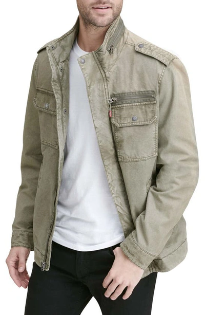 Levi's Reverse Twill Military Jacket In Olive Green | ModeSens