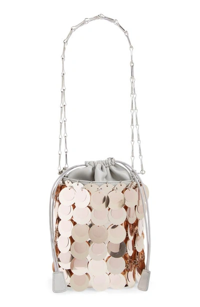 Shop Rabanne Sparkle Bucket Bag In Oro Rosa/ Rosa Antico