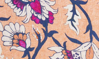 Shop Isabel Marant Amidala Floral Print Reversible Asymmetric Crop Jacket In Papaya