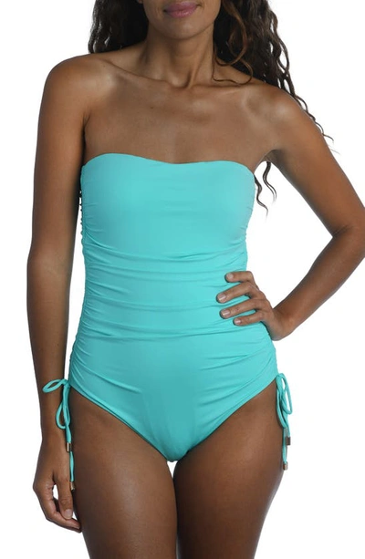 Shop La Blanca Island Goddess One-piece Swimsuit In Aquamarine