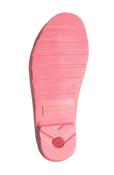Shop Hunter Original Gloss Waterproof Chelsea Boot In Pink / Salt Pink